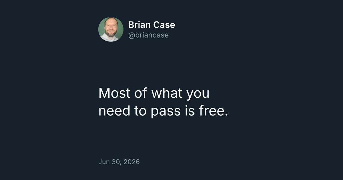 Most of what you need to pass is free
