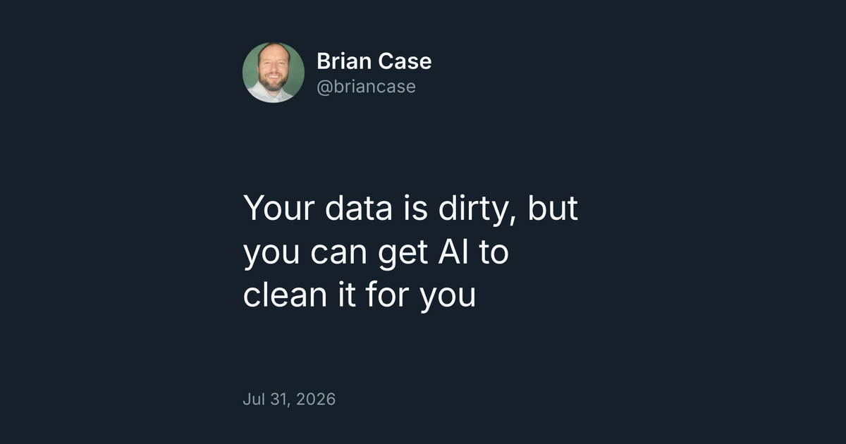 Your data is dirty, but you can get AI to clean it for you